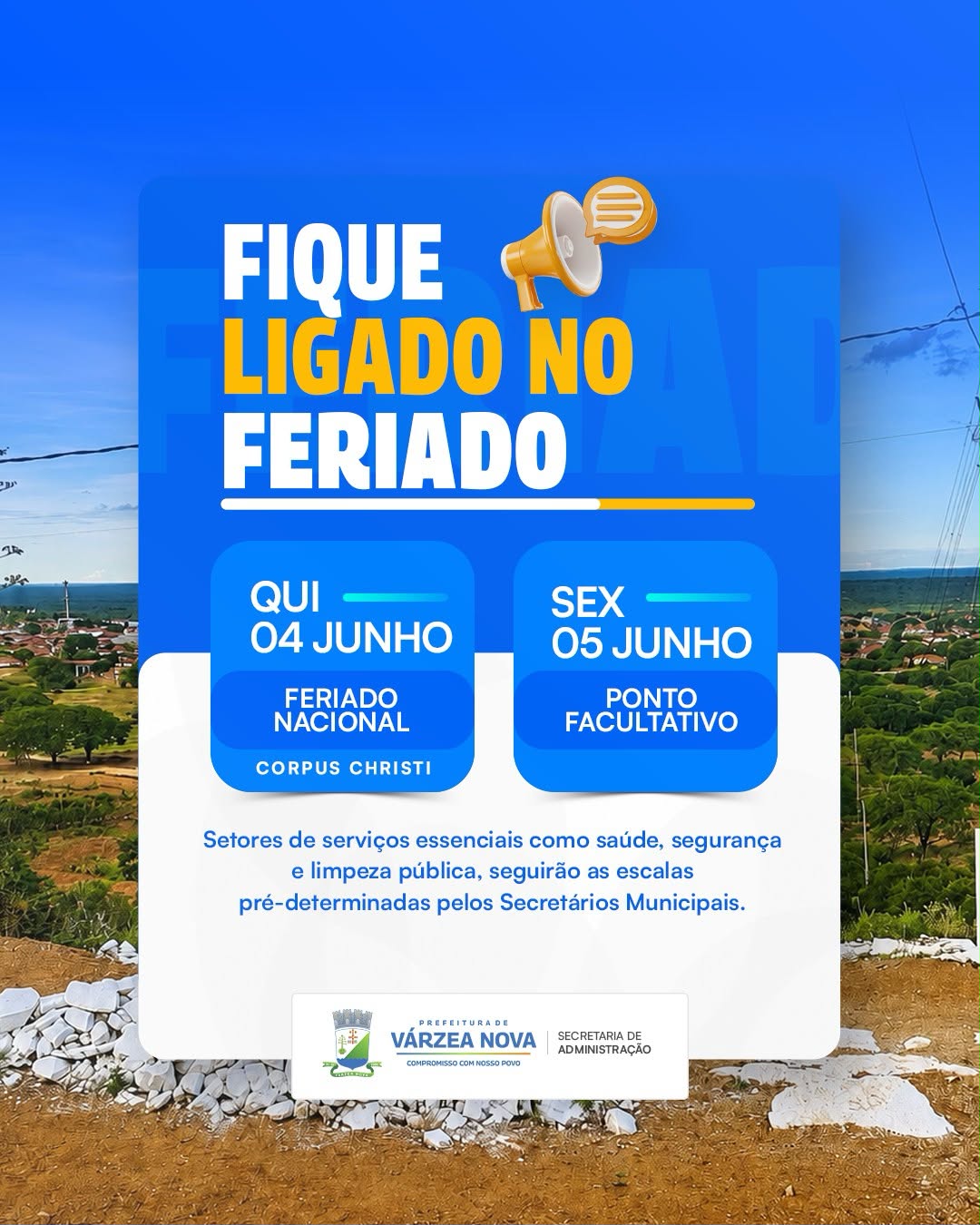 Ponto Facultativo em Várzea Nova: Um Feriado Prolongado para Servidores